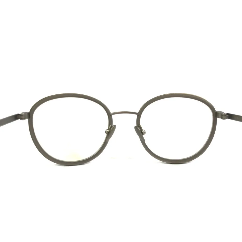 Tom Davies Eyeglasses Frames TD741 Col. 2208 Matte Gray Round Full Rim 47-19-140